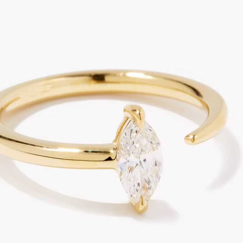 
                  
                    Inner Light- Dainty Minimalist Open Boho Ring – Adjustable 18k Gold Plated Under Sterling Silver
                  
                