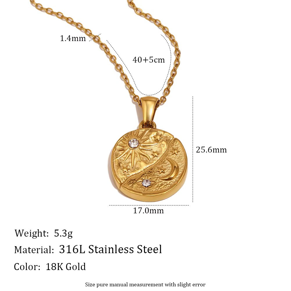 
                  
                    Luna Celestial Sun & Moon Necklace – Waterproof & Tarnish-Free
                  
                
