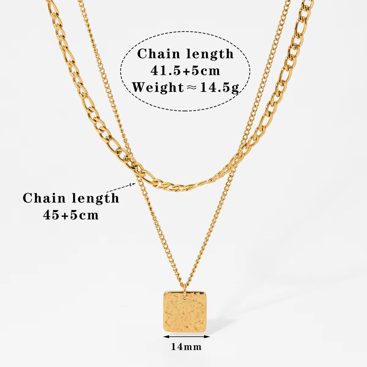 
                  
                    Isla Silver Layered Square Pendant Necklace – Waterproof Stainless Steel
                  
                
