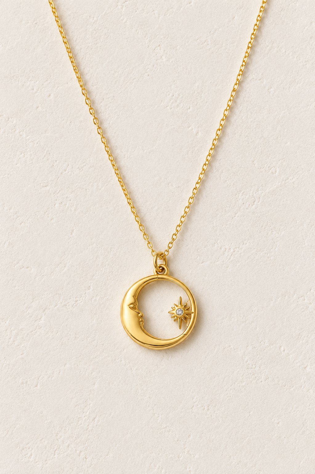 
                  
                    Celeste Moon & Star Necklace – Mother of Pearl Shell
                  
                