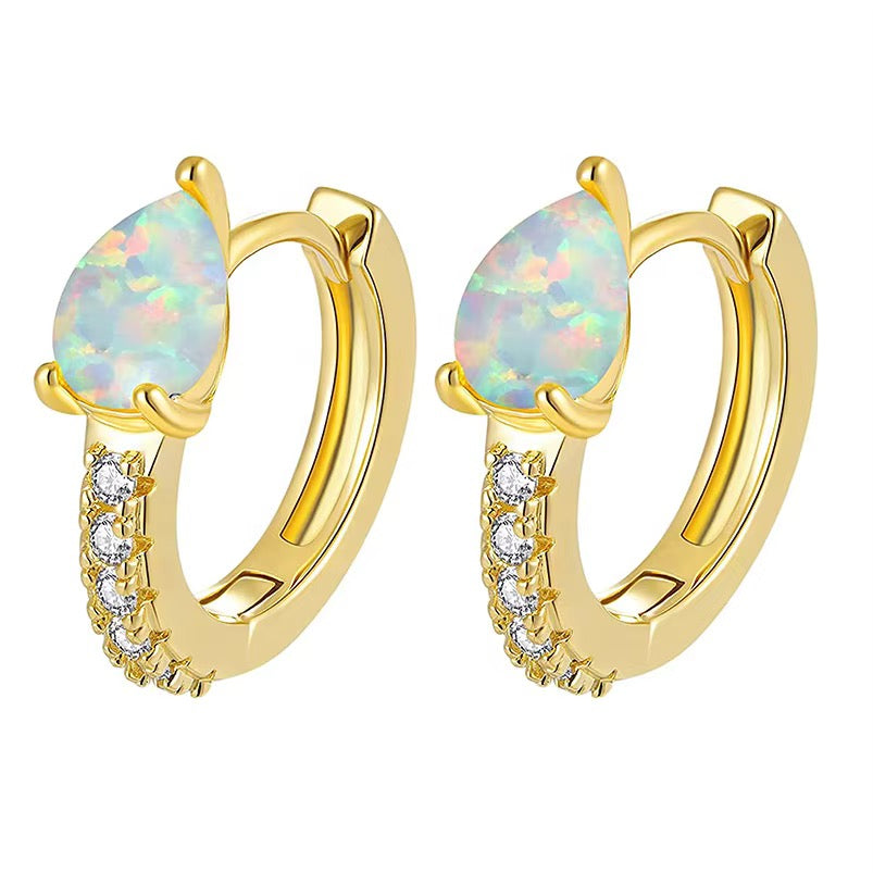 
                  
                    Opal Huggie Hoop Earrings
                  
                