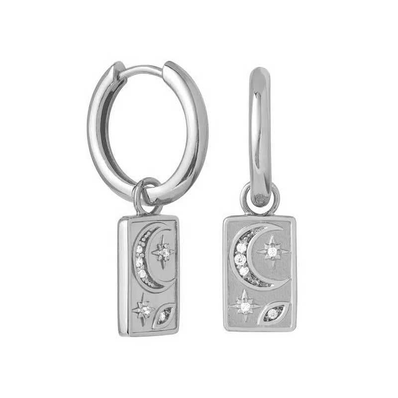 
                  
                    Boho & Mala Sterling Silver Hoop Huggie Earrings
                  
                