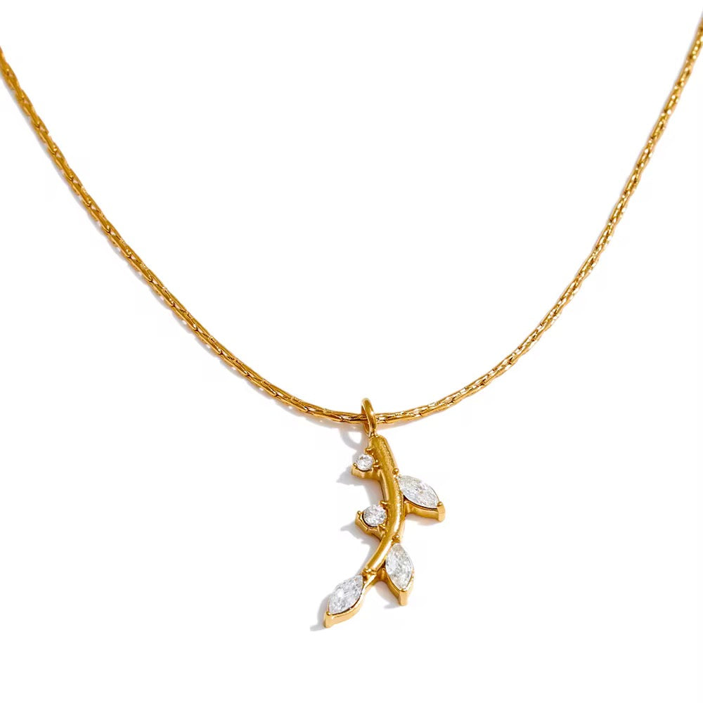
                  
                    Ivy Leaf Necklace – Waterproof Gold Botanical Necklace
                  
                