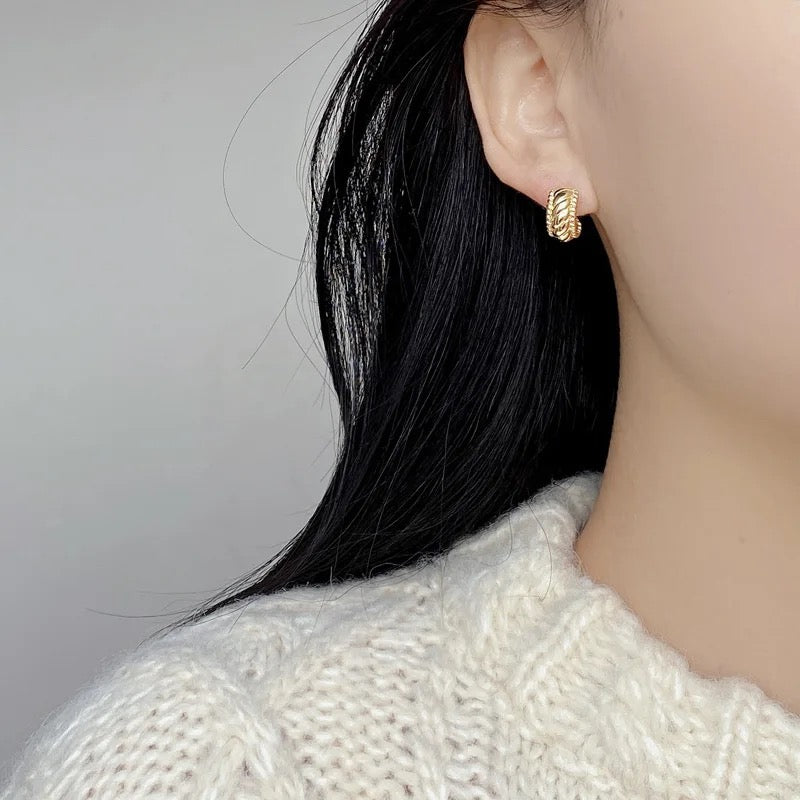 
                  
                    Gold Plated Sterling Silver Dainty Minimalist Hypoallergenic Hoop Earrings- Boho Jewellery For Wild Souls
                  
                