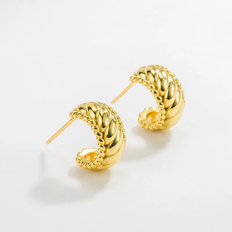 
                  
                    Gold Plated Sterling Silver Dainty Minimalist Hypoallergenic Hoop Earrings- Boho Jewellery For Wild Souls
                  
                