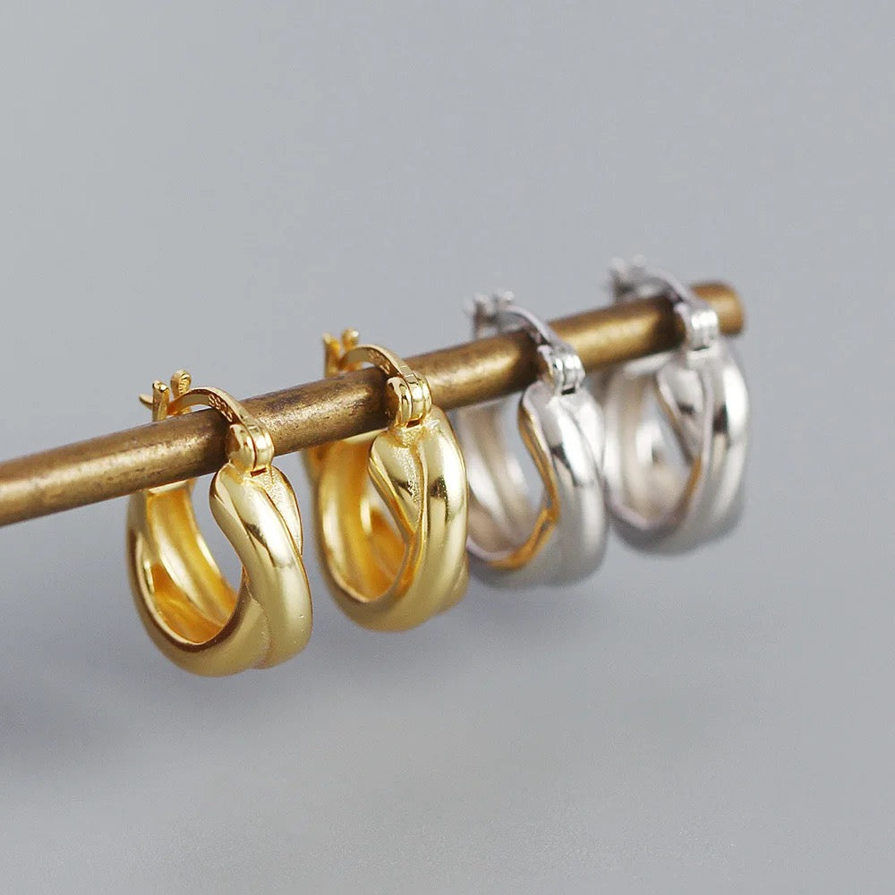 
                  
                    Boho & Mala Sterling Silver Hoop Huggie Earrings
                  
                