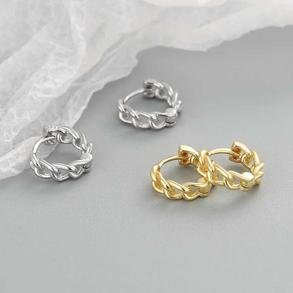 
                  
                    Boho & Mala Sterling Silver Hoop Huggie Earrings
                  
                