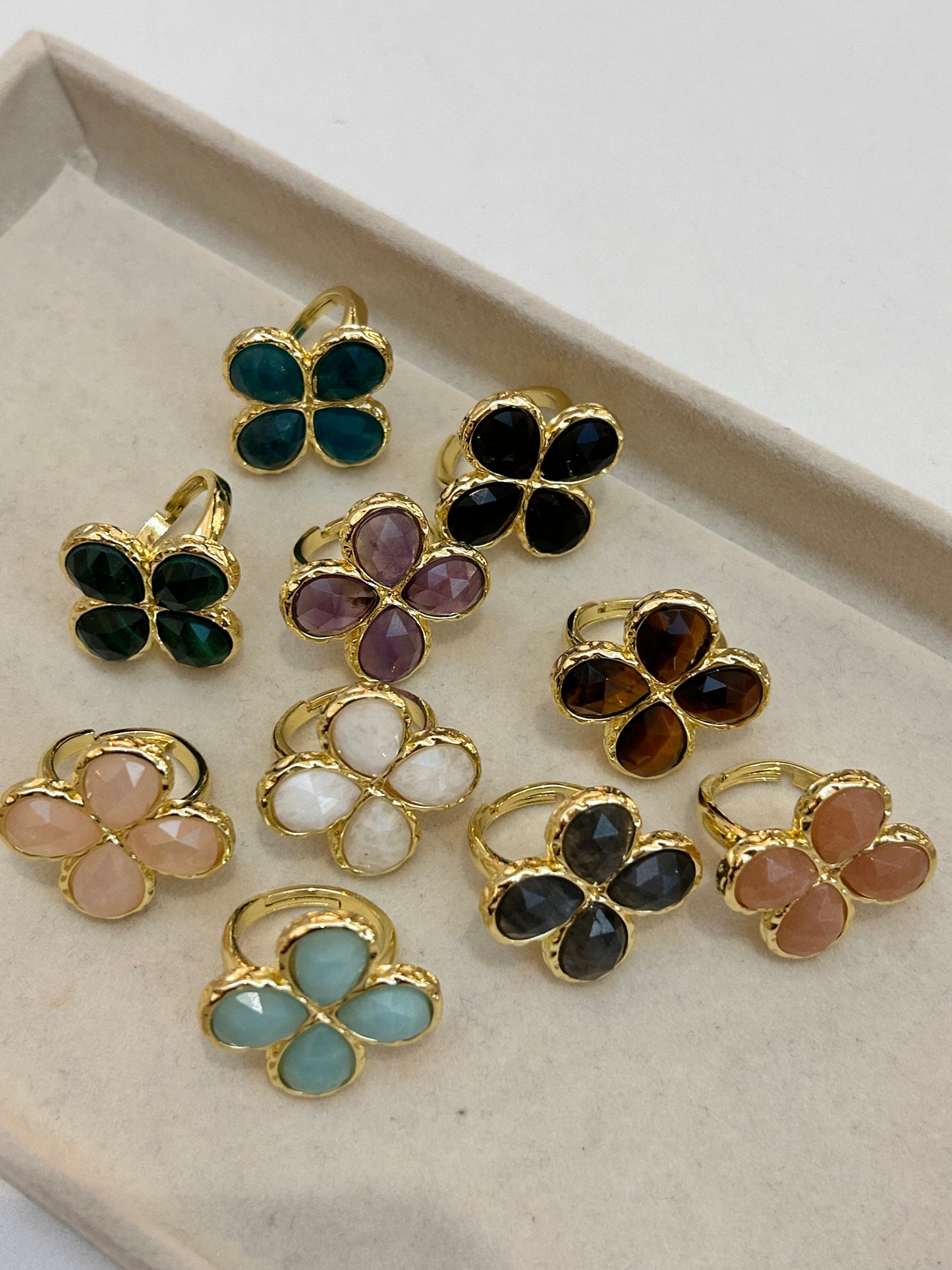 Clovera Gemstone Ring – Boho & Mala jewellery