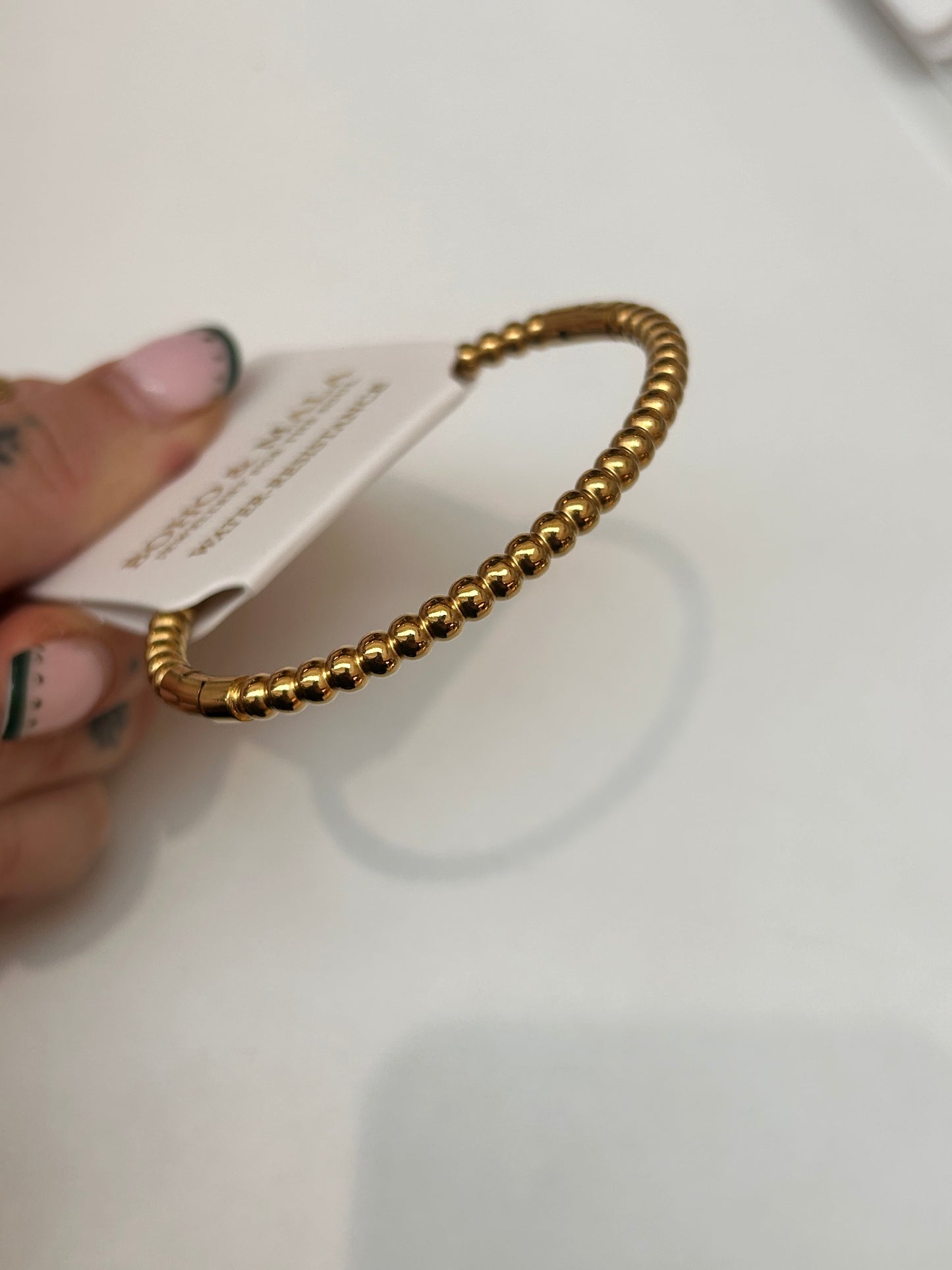 
                  
                    Naya Gold Beaded Bangle – Boho & Mala jewellery
                  
                