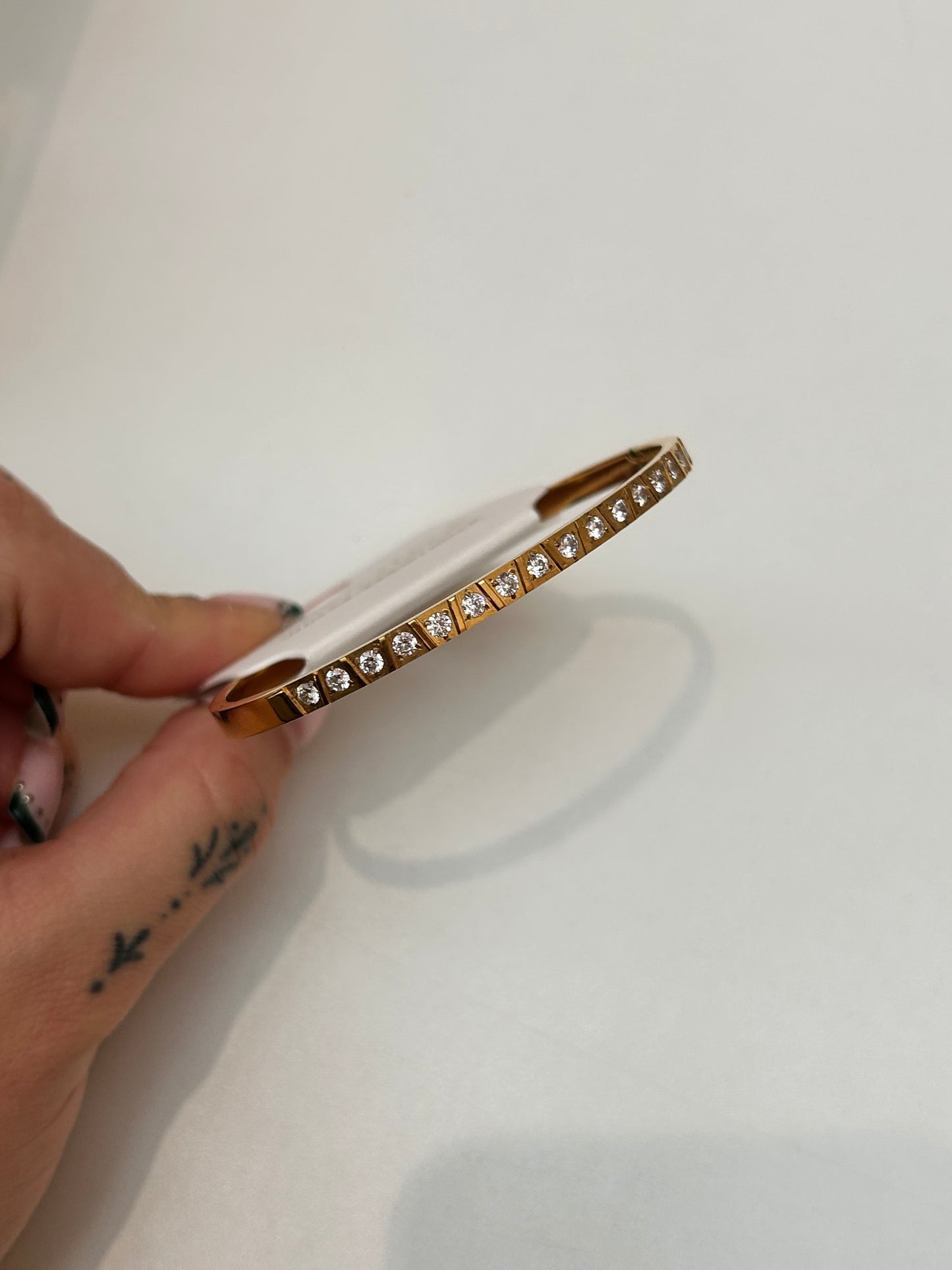 
                  
                    Vela Gold Square Set Crystal Bangle – Boho & Mala jewellery
                  
                
