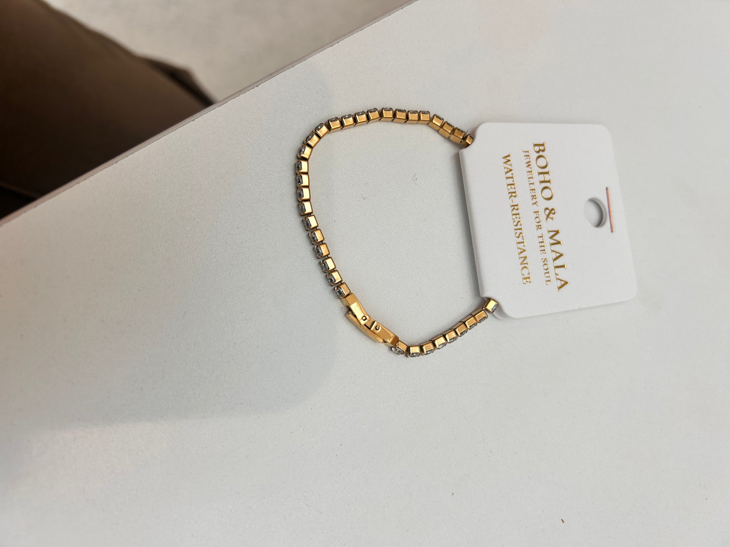 
                  
                    Luciana Gold Classic Crystal Tennis Bracelet original product detail photograph
                  
                