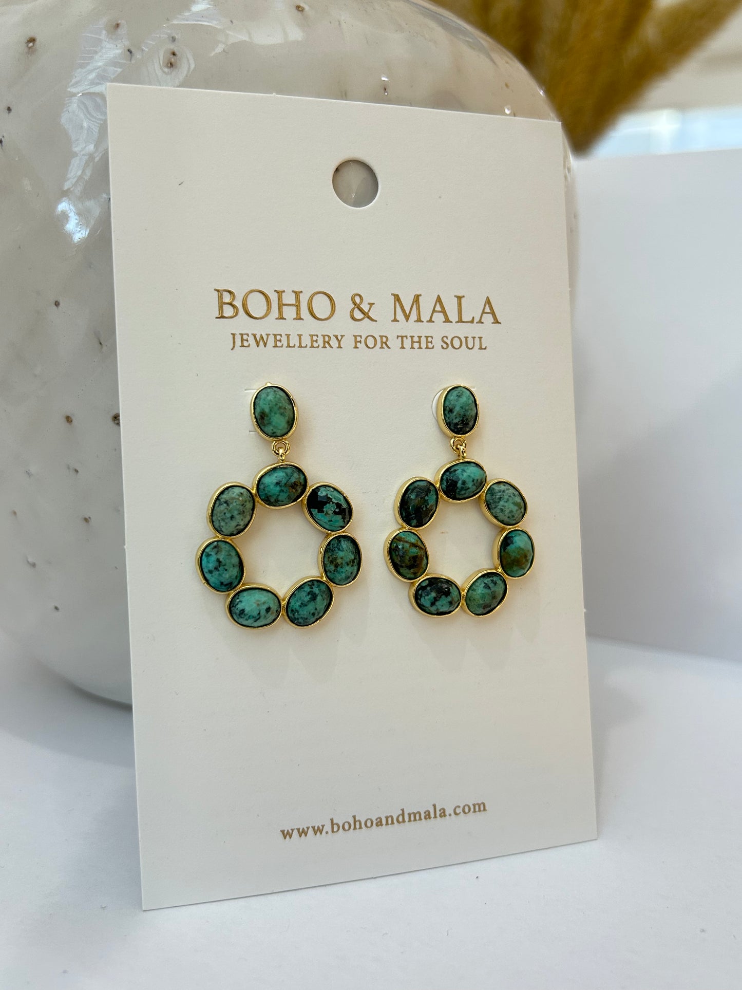 
                  
                    African Turquoise Soul Earrings
                  
                