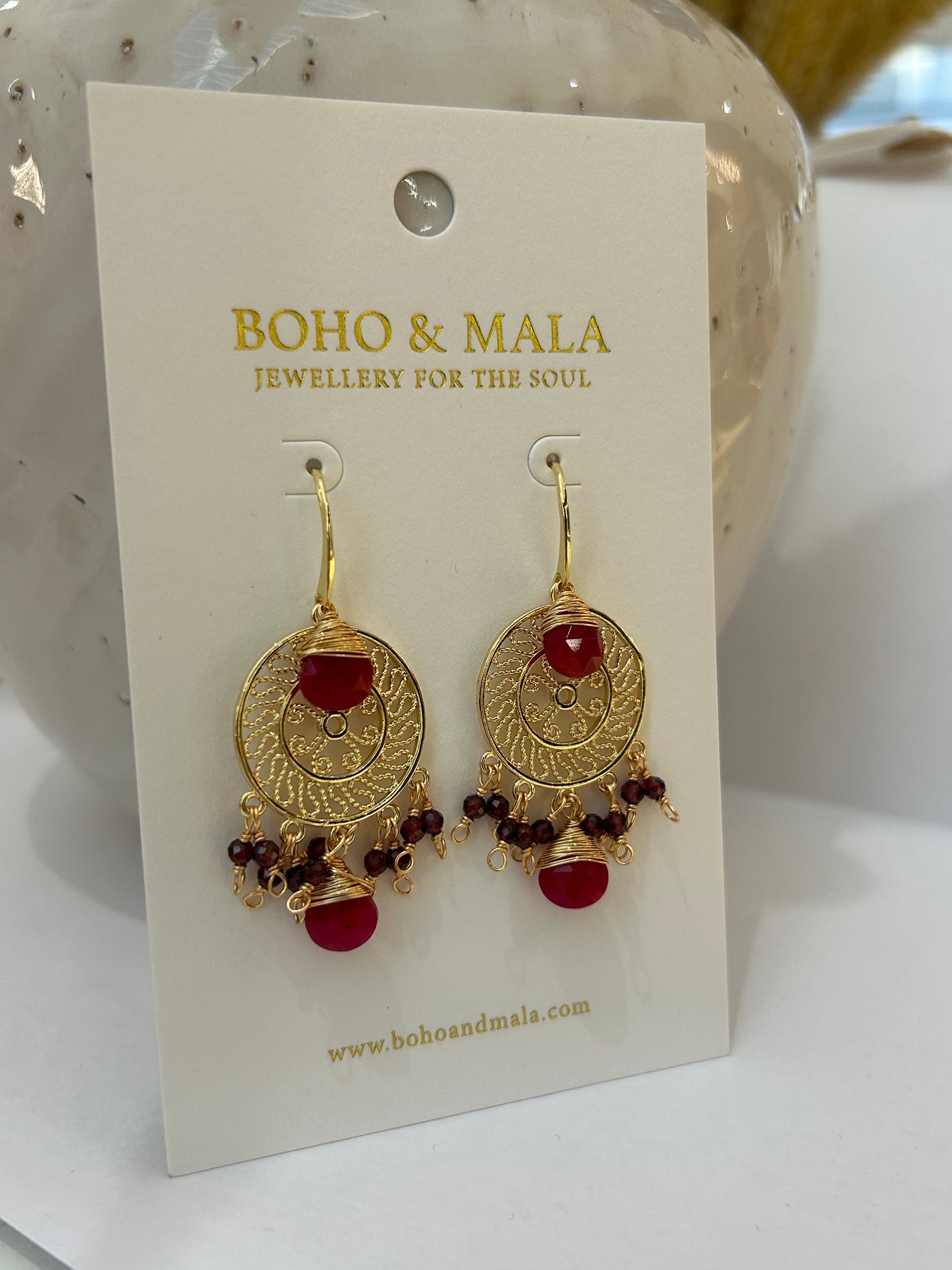 
                  
                    Red Jade Soleil Earrings
                  
                