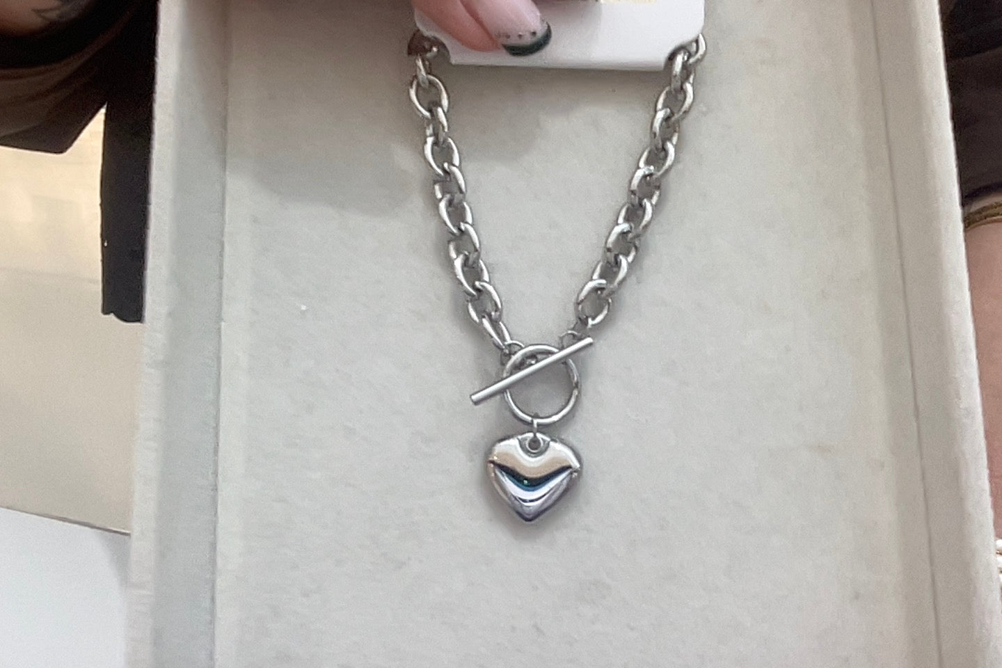 
                  
                    Amora Silver Heart Toggle Bracelet original product detail photograph
                  
                
