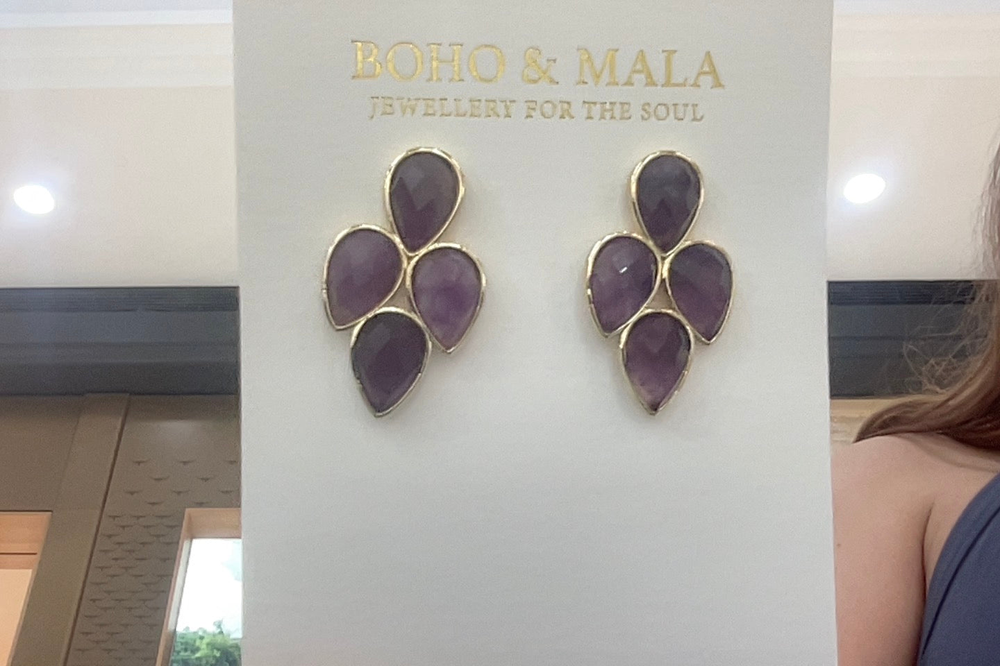 
                  
                    Diamond Teardrop Gemstone Stud – Boho & Mala jewellery
                  
                