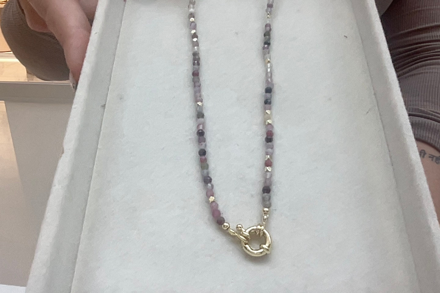 
                  
                    Sahara Multicolour Labradorite Necklace – Natural Genuine Gemstones — original display photo
                  
                
