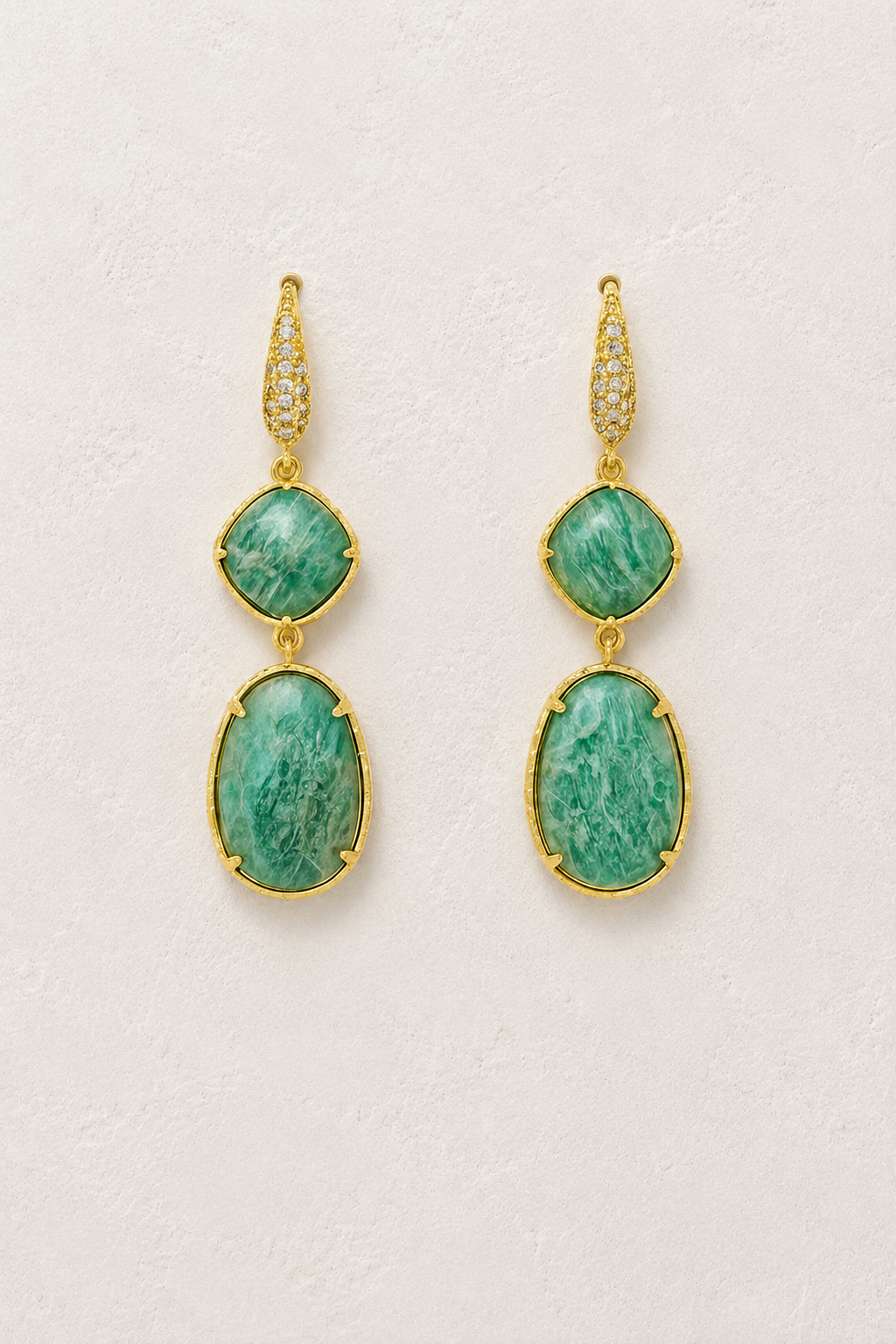 Amara Amazonite genuine gemstone earrings