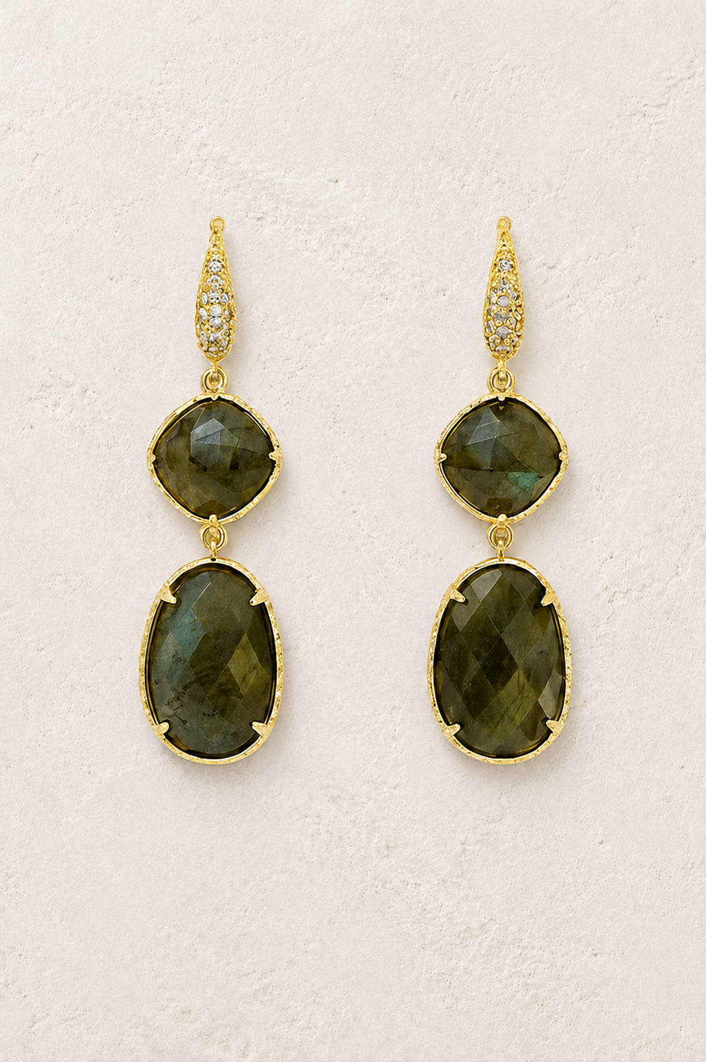 Amara Labradorite genuine gemstone earrings