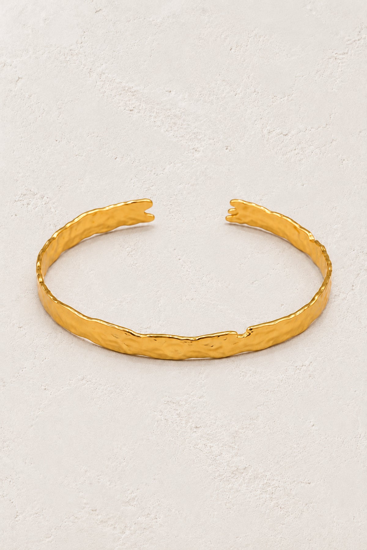 Brisa Mini Adjustable Cuff Bracelet on Boho & Mala's ivory plaster background