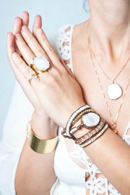 Boho & Mala - Long Tribal Stone Necklaces available wholesale and retail