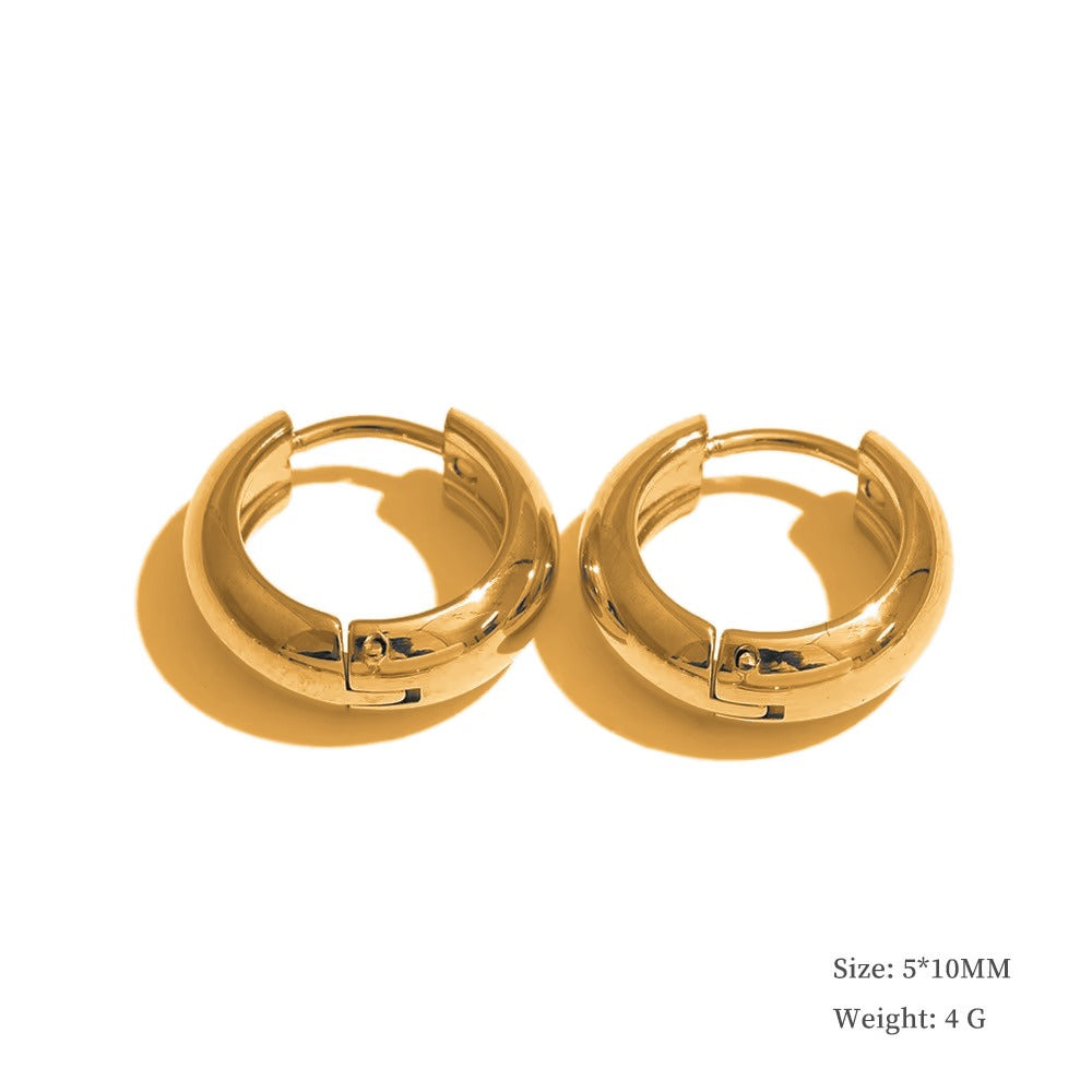 
                  
                    Gold chunky 5mm hoop earrings 10mm
                  
                