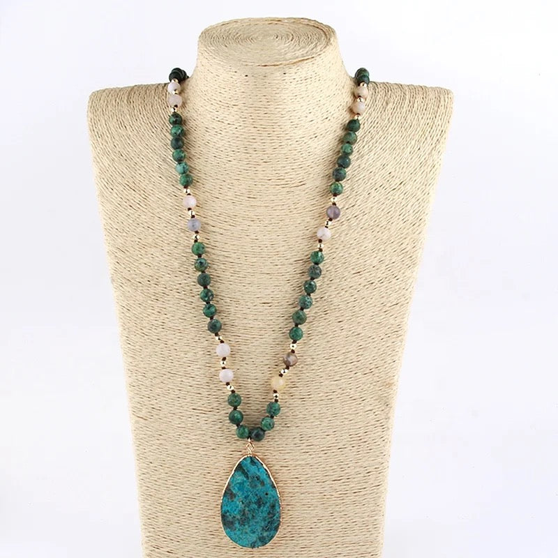 
                  
                    Boho & Mala Natural Tribal Stone Necklace
                  
                