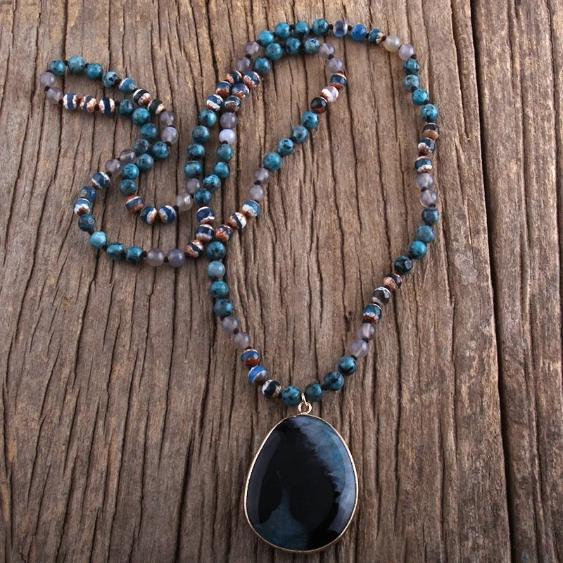 
                  
                    Boho & Mala Natural Tribal Stone Necklace
                  
                