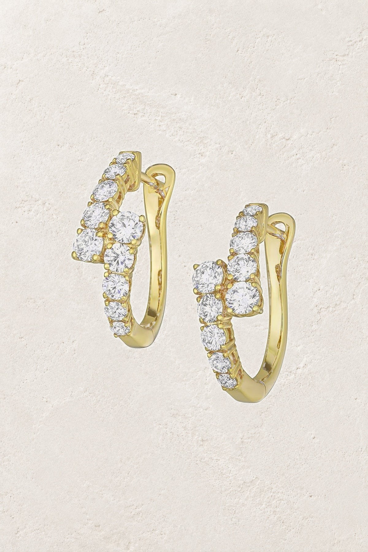 Lumi Crystal Gold Hoop Earrings