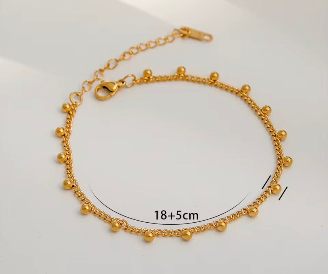 
                  
                    Gold Dangle Bead Bracelet original product photo showing measurements
                  
                