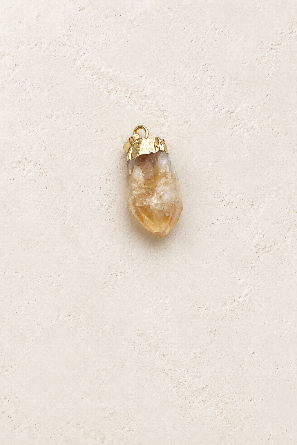 
                  
                    Raw Citrine Charm Pendant on cream plaster – Boho & Mala
                  
                