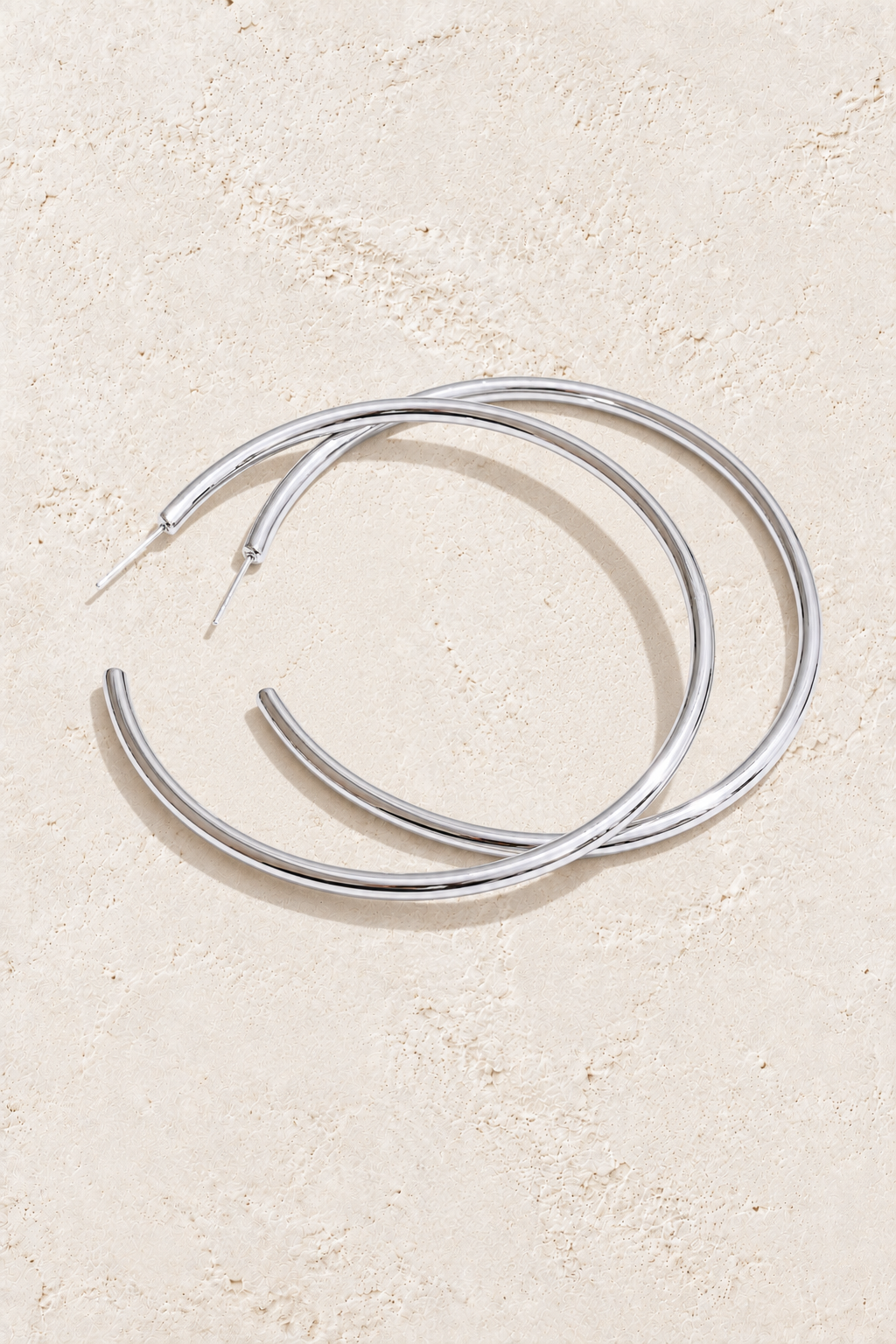 Silver Classic Hoop Earrings 70mm — hero