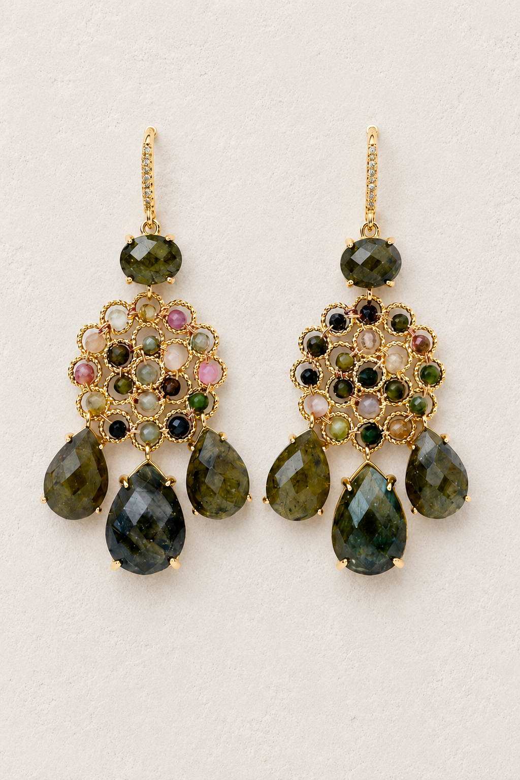 Soleya Labradorite genuine gemstone earrings
