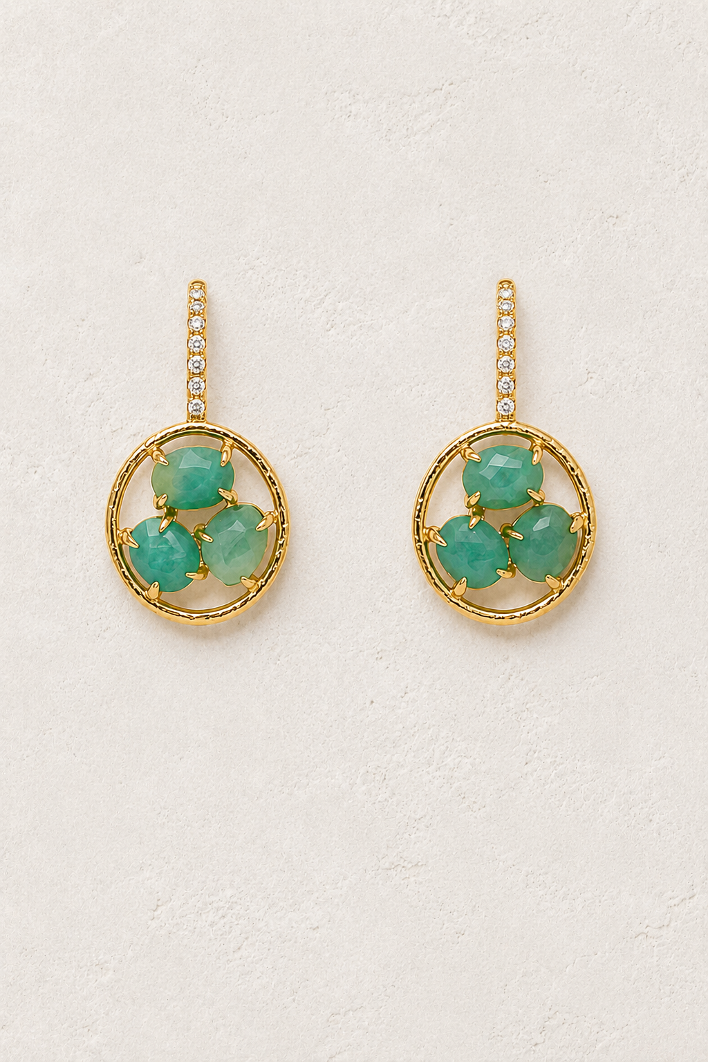 Zahara Amazonite genuine gemstone earrings