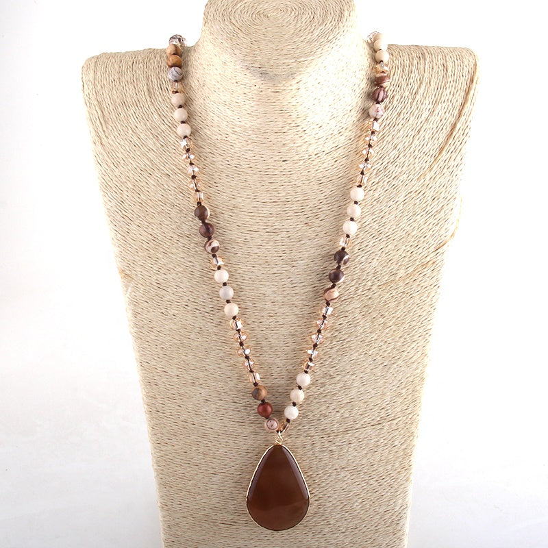 
                  
                    Boho & Mala Tribal Brown Agate Necklace TN10056
                  
                
