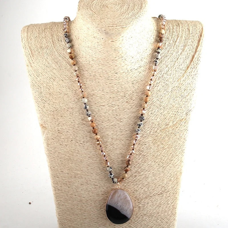 
                  
                    Boho & Mala Natural Tribal Stone Necklace
                  
                