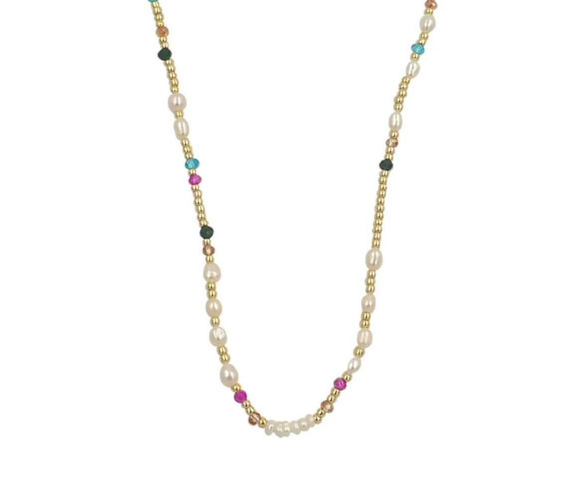 
                  
                    Boho & Mala Trendy Freshwater Pearl/Beads Necklace SCN1016
                  
                