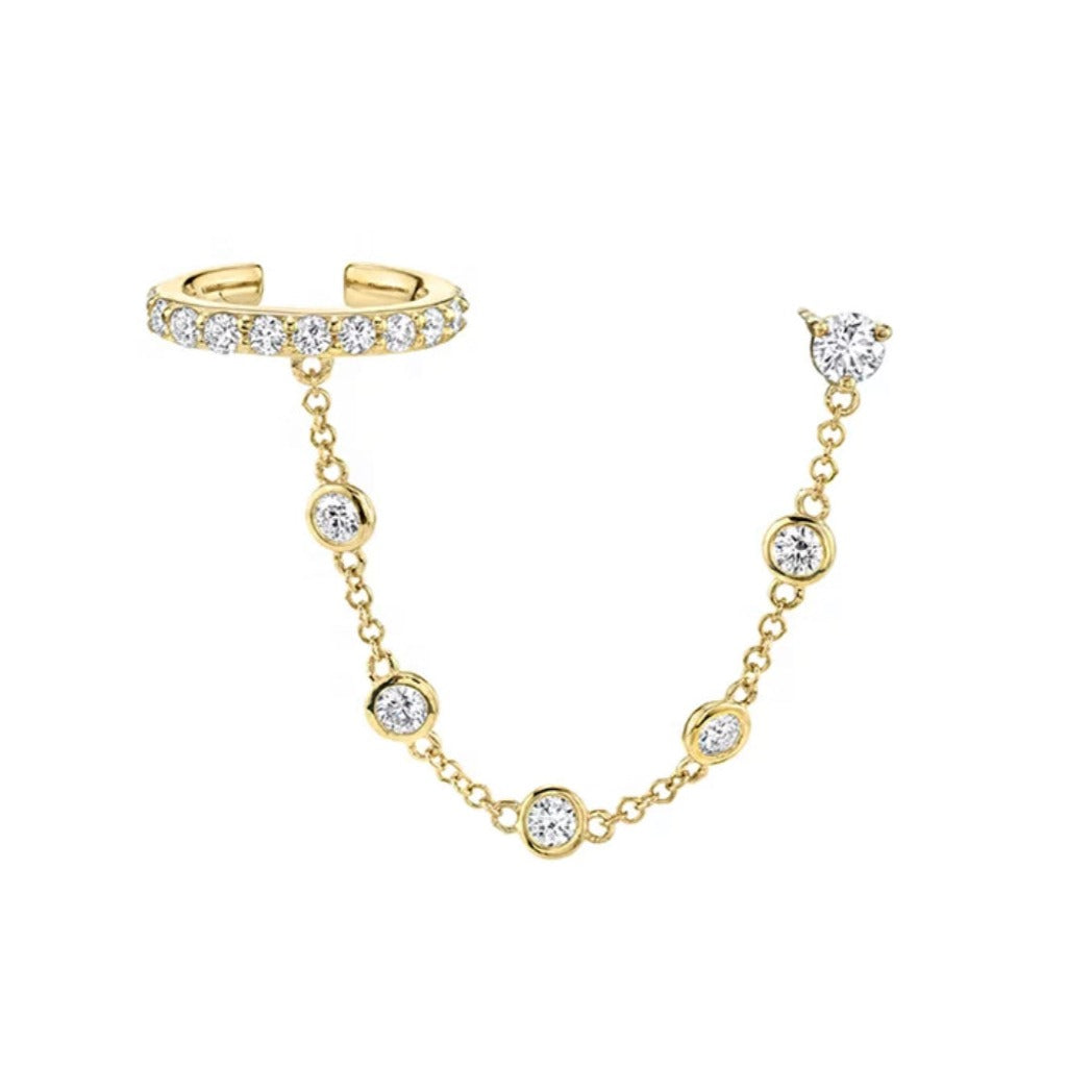 
                  
                    Boho & Mala Huggies 18k Gold Plated Cuff & Stud Earrings
                  
                