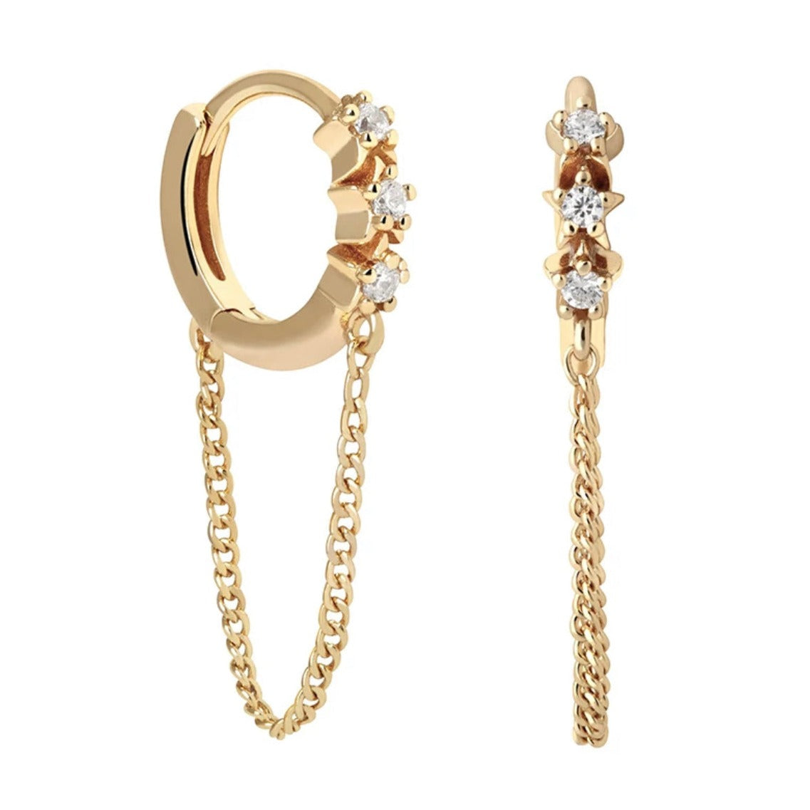 Dainty Earrings - Boho & Mala 18k Gold Plated Hoop Earrings
