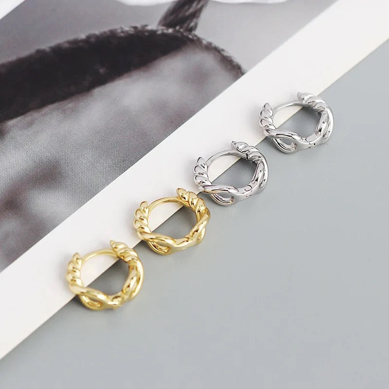 
                  
                    Boho & Mala Chain Huggies Sterling Silver Hoop Earrings DE100099
                  
                