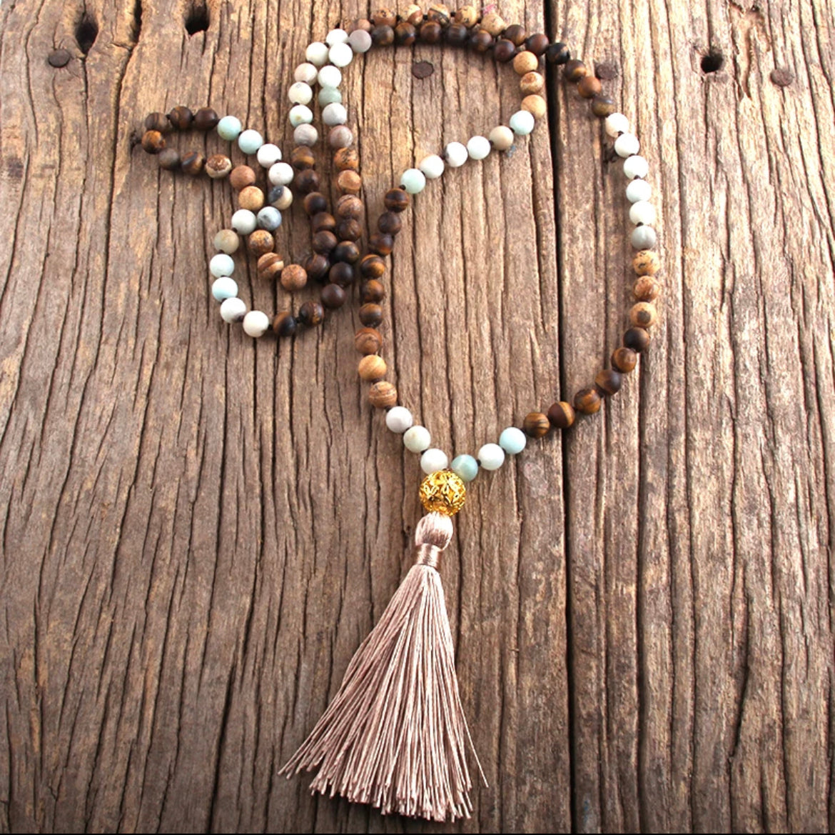 
                  
                    Tribal Mala 108 Meditation Necklace | Boho & Mala
                  
                