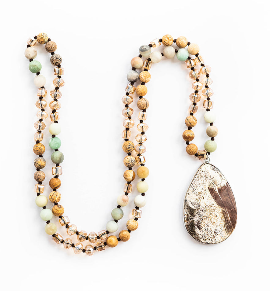 
                  
                    Boho & Mala Tribal Brown Agate 2 Necklace TN10053
                  
                