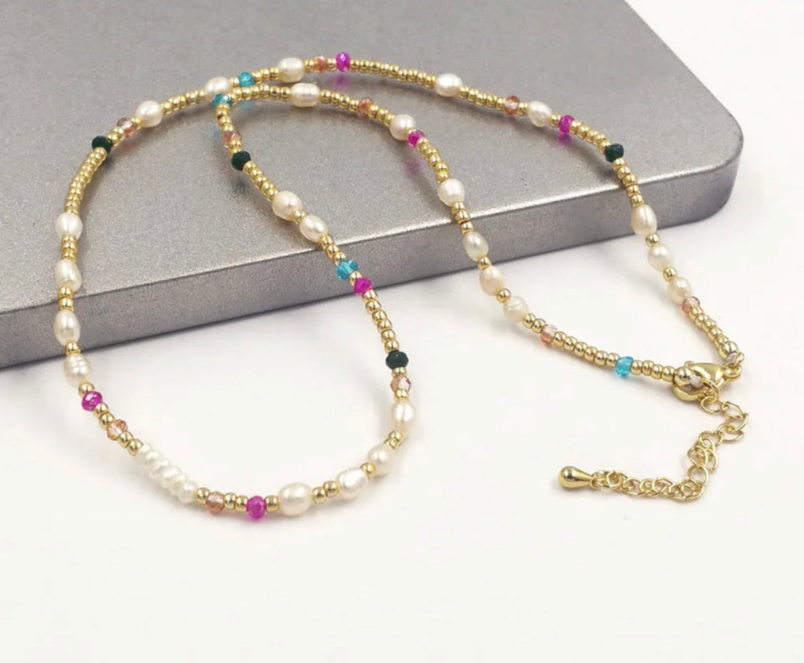 
                  
                    Boho & Mala Trendy Freshwater Pearl/Beads Necklace SCN1016
                  
                
